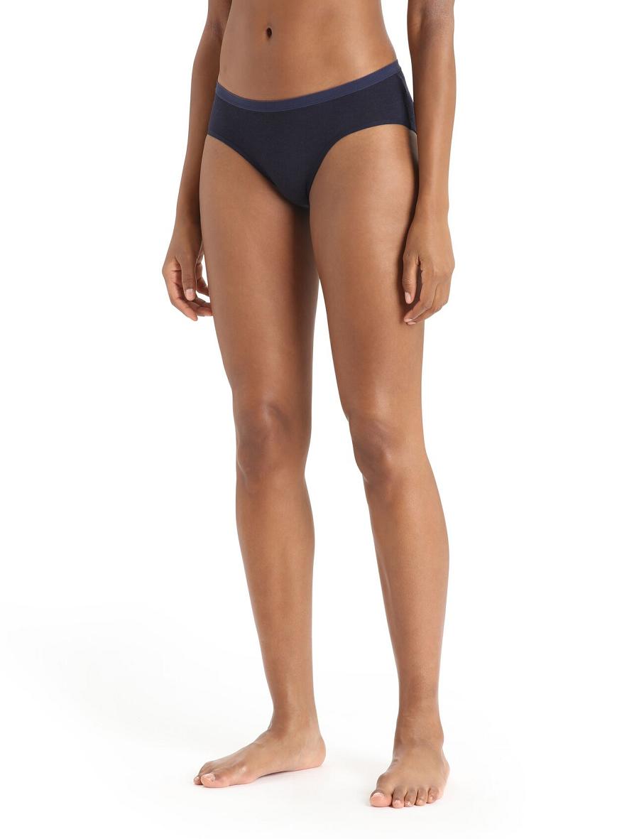 Sous Vêtement Icebreaker Merino Siren Hipkini Briefs Femme Bleu Marine | FR 1727TCEV